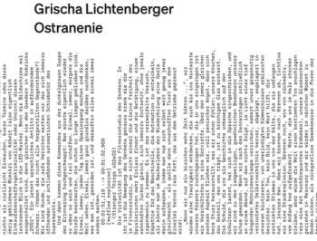 CD Grischa Lichtenberger: Ostranenie