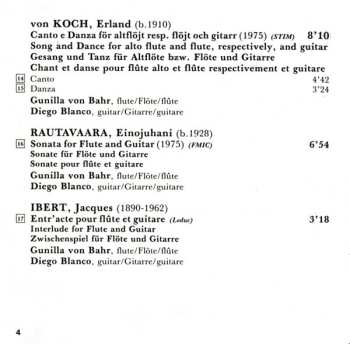 CD Gunilla von Bahr: Music For Flute & Guitar