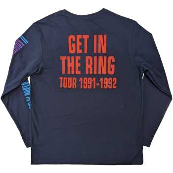 Marchandises Guns N' Roses: Guns N' Roses Unisex Long Sleeve T-shirt: Get In The Ring Tour '91-'92 (back & Sleeve Print) (small) S