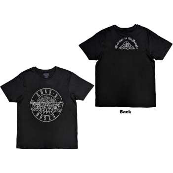 Marchandises Guns N' Roses: Guns N' Roses Unisex T-shirt: Classic Bullet Mono (back Print) (small) S