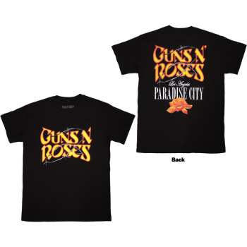 Marchandises Guns N' Roses: Guns N' Roses Unisex T-shirt: Paradise City (black) (back Print) (small) S