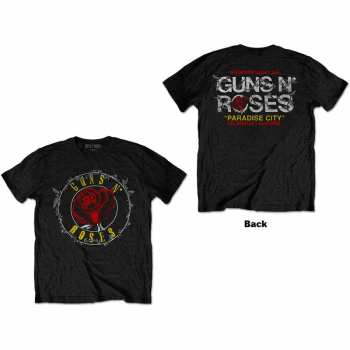 Marchandises Guns N' Roses: Tričko Rose Circle Paradise City  S