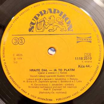 LP Gustav Imrýšek: Hrajte Dál, Já To Platím...