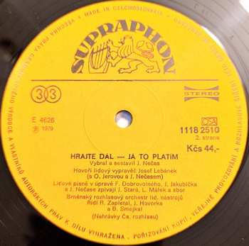 LP Gustav Imrýšek: Hrajte Dál, Já To Platím...