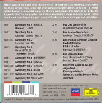 18CD/Coffret Gustav Mahler: Gustav Mahler - Complete Edition LTD
