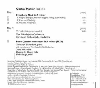 2SACD Gustav Mahler: Symphony No. 6 / Piano Quartet