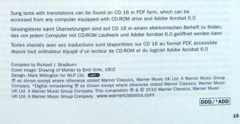 16CD/Coffret Gustav Mahler: The Complete Works