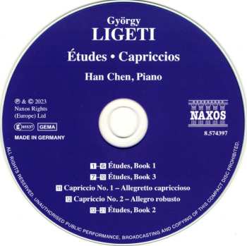 CD György Ligeti: Études • Capriccios