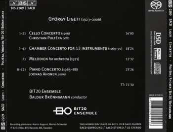 SACD György Ligeti: Piano Concerto · Cello Concerto · Chamber Concerto · Melodien