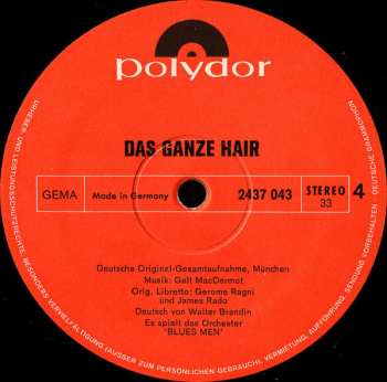 2LP/Coffret "Haare" Ensemble: Das Ganze Hair