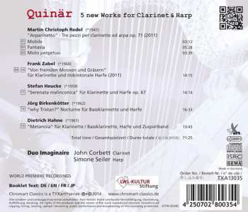 CD Duo Imaginaire: Quinär: 5 New Works For Clarinet & Harp