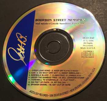 CD Hal Smith's Creole Sunshine Orchestra: Bourbon Street Memories
