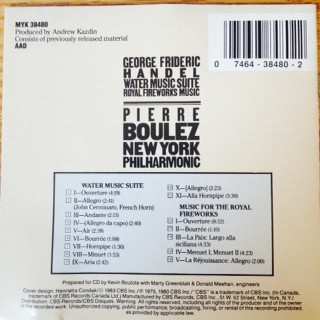 CD Georg Friedrich Händel: Water Music Suite / Royal Fireworks Music