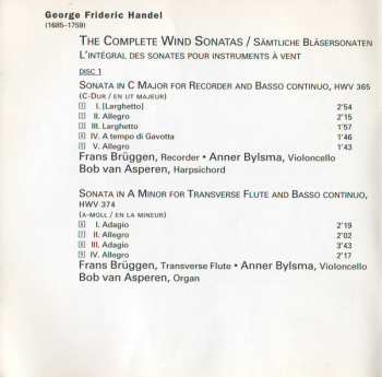 2CD Georg Friedrich Händel: The Complete Wind Sonatas