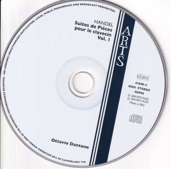 CD Georg Friedrich Händel: Suites De Pieces Pour Le Clavecin Vol. I