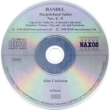 2CD Georg Friedrich Händel: Harpsichord Suites Nos. 1 - 8
