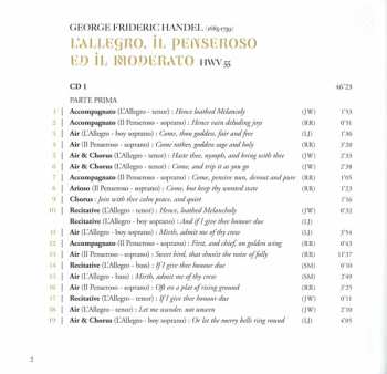 2CD Georg Friedrich Händel: L'Allegro, Il Penseroso Ed Il Moderato