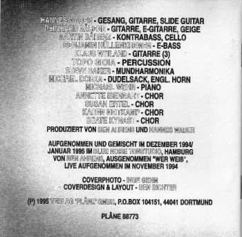 CD Hannes Wader: Zehn Lieder