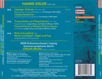 CD MDR Sinfonieorchester: Leipzig Symphony / Funeral Pieces / Nuit Et Broulliard