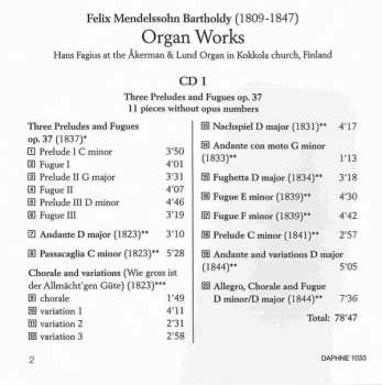 2CD Felix Mendelssohn-Bartholdy: Organ Works