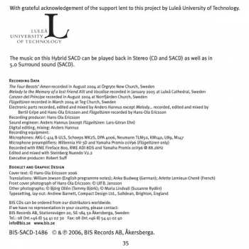 SACD Hans-Ola Ericsson: The Four Beasts' Amen