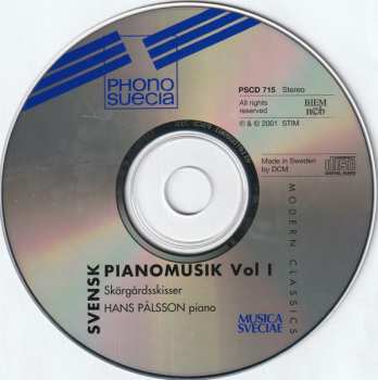 CD Hans Pålsson: Svensk Pianomusik Vol. I - Skärgårdsskisser