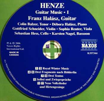 CD Franz Halasz: Guitar Music • 1