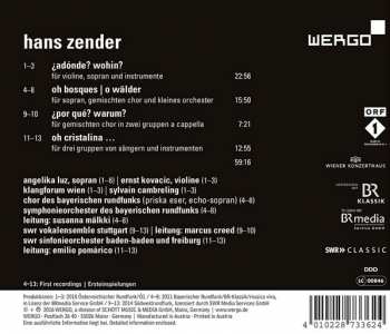 CD Hans Zender: ¿Adónde? Wohin? (4 Canciones Nach Juan De La Cruz)