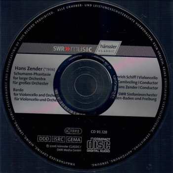 CD Heinrich Schiff: Schumann - Phantasie / Bardo For Cello And Orchestra