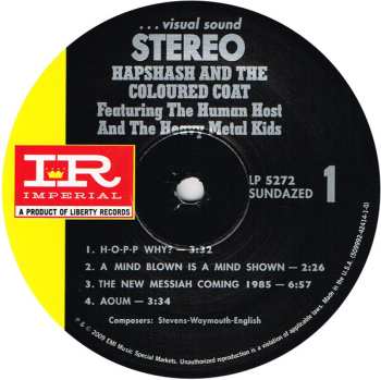 LP Hapshash & The Coloured Coat: Featuring The Human Host And The Heavy Metal Kids
