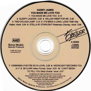 CD Harry James: You Made Me Love You