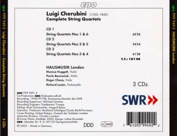 3CD Luigi Cherubini: Complete String Quartets 