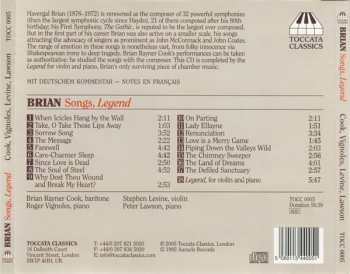CD Havergal Brian: Songs / Legend