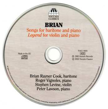 CD Havergal Brian: Songs / Legend