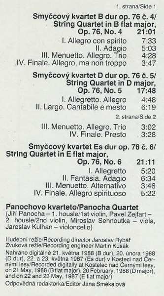 LP Joseph Haydn: String Quartets Op.76, Nos.4-6