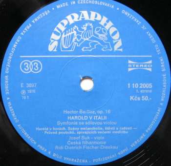 LP The Czech Philharmonic Orchestra: Harold V Itálii