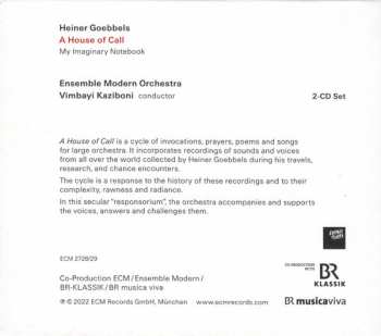 2CD Heiner Goebbels: A House Of Call (My Imaginary Notebook)