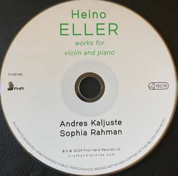 CD Heino Eller: Works For Violin Ad Piano