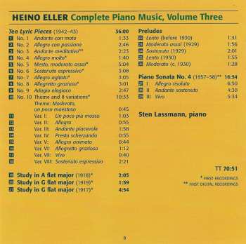 CD Sten Lassmann: Complete Piano Music Volume Three