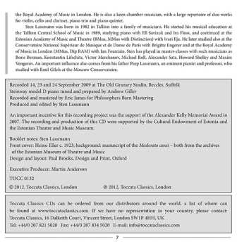 CD Sten Lassmann: Complete Piano Music Volume Two