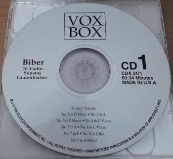 2CD Heinrich Ignaz Franz Biber:  Rosary Sonatas