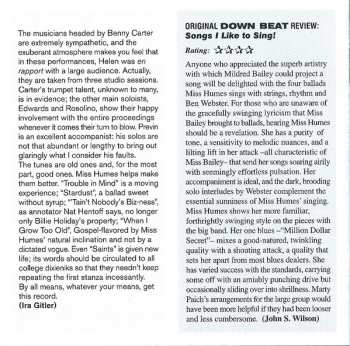 CD Helen Humes: 'Tain't Nobody's Biz-ness If I Do + Songs I Like To Sing!