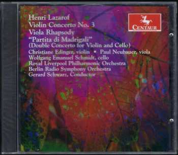 CD Radio-Symphonie-Orchester Berlin: Violin Concerto No. 3 / Viola Rhapsody / "Partita Di Madrigali" (Double Concerto For Violin And Cello)