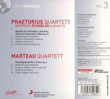 CD Henri Marteau: Klarinettenquntett C-moll Op. 13; Streichquartett Op. 9