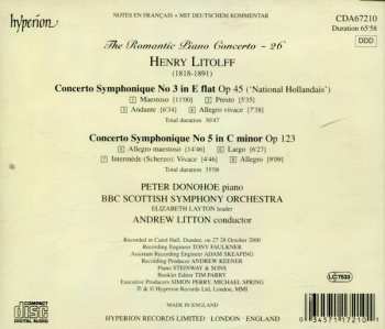 CD Peter Donohoe: Concerto Symphonique No 3 In E Flat Major / Concerto Symphonique No 5 In C Minor (First Recording)