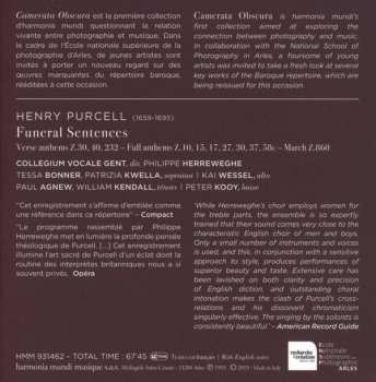 CD/Coffret Collegium Vocale: Funeral Sentences