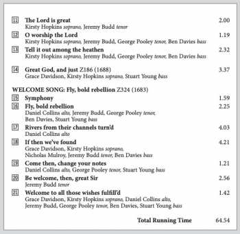 CD Henry Purcell: Royal Welcome Songs For King Charles II