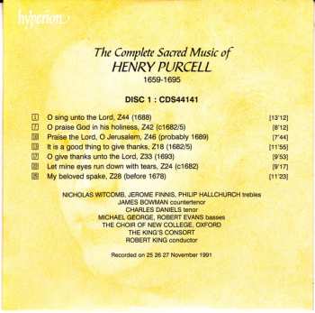 11CD/Coffret Henry Purcell: The Complete Sacred Music Of Henry Purcell