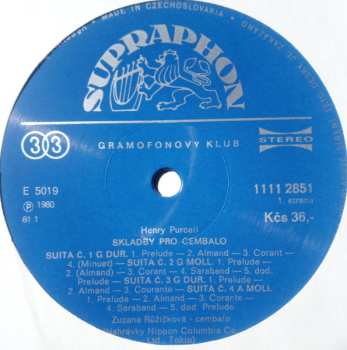 2LP Henry Purcell: The Complete Works For Harpsichord