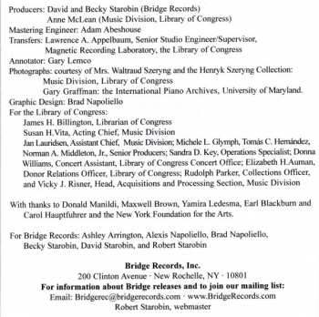 CD Henryk Szeryng: Henryk Szeryng & Gary Graffman At The Library Of Congress